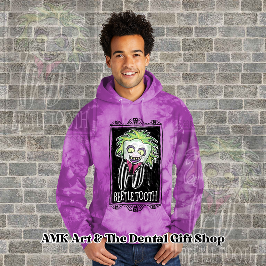 "Beetle Tooth" Tie-Dye Purple Sweatshirt by AMK Art Collection (Copy)