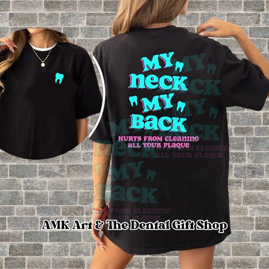 "My Neck"  Black Bella Shirt by AMK ART