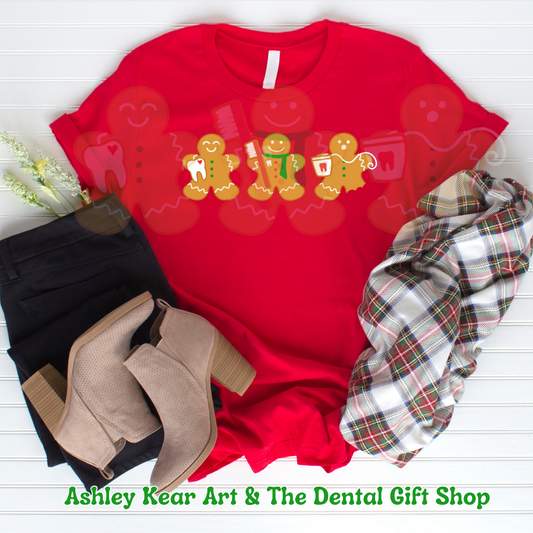 Dental Gingerbread Shirt Design by AMK Art