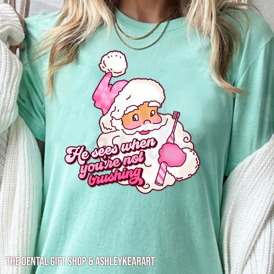 Vintage Santa Dental Shirt Design by AMK Art